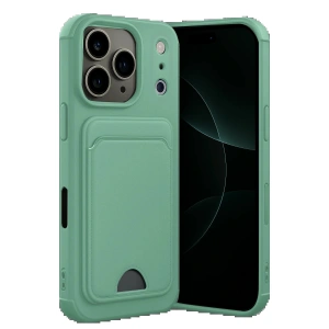 CPT05 Apple iPhone 17 Pro Max Kelvin Kartvizitli Silikon - Açık Yeşil