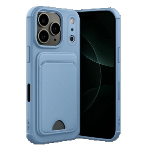 CPT05 Apple iPhone 17 Pro Max Kelvin Kartvizitli Silikon - Mavi