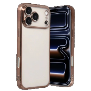 CPT05 Apple iPhone 17 Pro Max Lensli Silikon - Çöl Titanyum