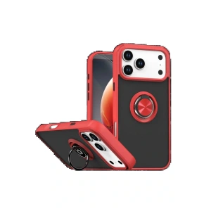 CPT05 Apple iPhone 17 Pro Max Montreal Yüzüklü Silikon Kapak - Kırmızı