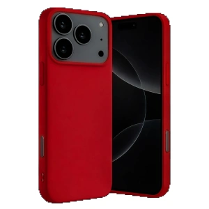 CPT05 Apple iPhone 17 Pro Max Nano içi Kadife Silikon - Kırmızı