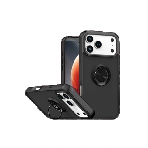 CPT05 Apple iPhone 17 Pro Montreal Yüzüklü Silikon Kapak - Siyah