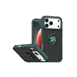 CPT05 Apple iPhone 17 Pro Montreal Yüzüklü Silikon Kapak - Yeşil