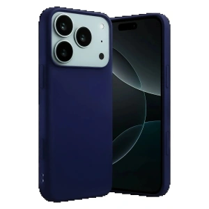 CPT05 Apple iPhone 17 Pro Nano içi Kadife Silikon - Lacivert