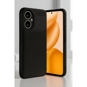 CPT05 Honor 400 Kılıf Auto Focus Karbon Kapak - Siyah