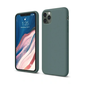 CPT05 iPhone 11 Pro Kılıf First Silikon - Koyu Yeşil