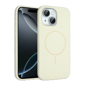 CPT05 iPhone 15 Kılıf Jully Magsafe Kapak - Bej