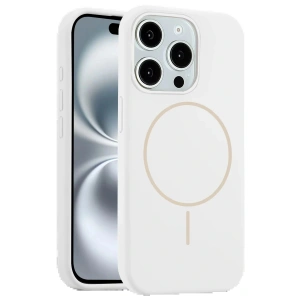 CPT05 iPhone 15 Pro Max Kılıf Jully Magsafe Kapak - Beyaz