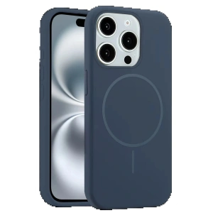 CPT05 iPhone 15 Pro Max Kılıf Jully Magsafe Kapak - Lacivert