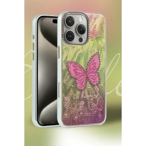 CPT05 iPhone 16 Plus Kılıf Blade Aynalı Desenli Kapak - Desen 3