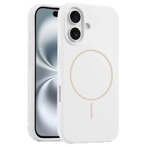 CPT05 iPhone 16 Plus Kılıf Jully Magsafe Kapak - Beyaz