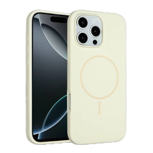 CPT05 iPhone 16 Pro Kılıf Jully Magsafe Kapak - Bej