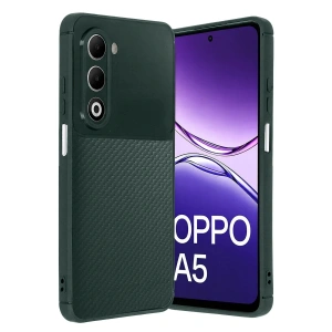 CPT05 Oppo A5 4G Auto Focus Karbon Kapak - Koyu Yeşil