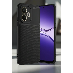 CPT05 Oppo A5 Pro 4G Kılıf Auto Focus Karbon Kapak - Siyah