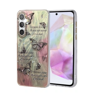 CPT05 Samsung Galaxy A35 5G Kılıf Blade Aynalı Desenli Kapak - Desen 6