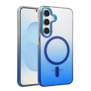 CPT05 Samsung Galaxy S24 FE Glossy Magsafe Kapak - Mavi