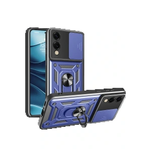 CPT05 Samsung Galaxy S25 Edge Pars Lens Yüzüklü Silikon - Lacivert