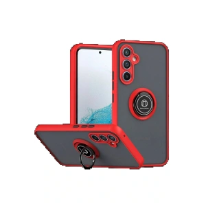 CPT05 Samsung Galaxy S25 FE Montreal Yüzüklü Silikon Kapak - Kırmızı