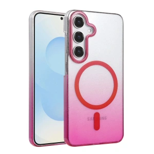 CPT05 Samsung Galaxy S25 Glossy Magsafe Kapak - Pembe