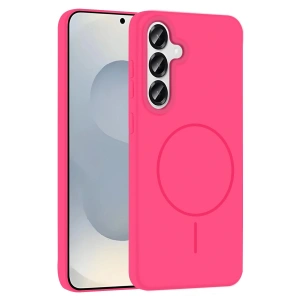 CPT05 Samsung Galaxy S25 Kılıf Jully Magsafe Kapak - Fuşya