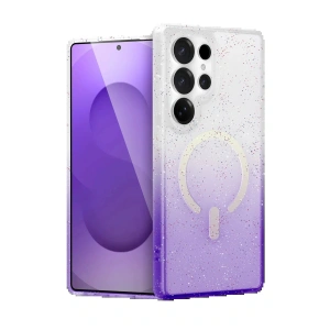 CPT05 Samsung Galaxy S25 Ultra Pummel Shiny Magsafe Kapak - Mor