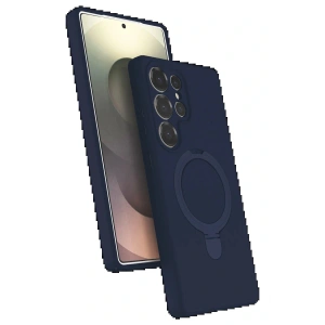 CPT05 Samsung Galaxy S25 Ultra Regal Magsafe Standlı Kapak - Lacivert