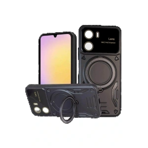 CPT05 Vivo Y16 Kılıf Joy Lens Standlı Kapak - Siyah