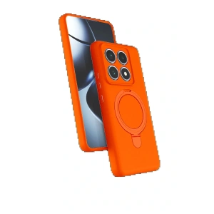 CPT05 Xiaomi Mi 14T Pro Regal Magsafe Standlı Kapak - Turuncu