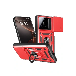 CPT05 Xiaomi Mi 15T Pars Lens Yüzüklü Silikon - Kırmızı