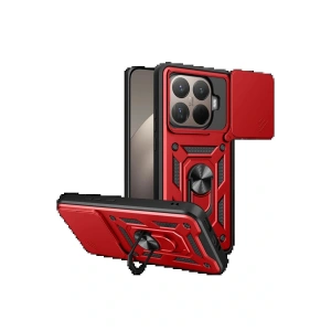 CPT05 Xiaomi Mi 15T Pro Pars Lens Yüzüklü Silikon - Kırmızı