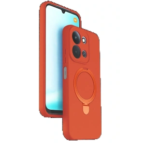 CPT05 Xiaomi Redmi 15C 4G Regal Magsafe Standlı Kapak - Turuncu