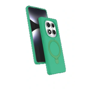 CPT05 Xiaomi Redmi Note 14 Pro 4G Regal Magsafe Standlı Kapak - Yeşil