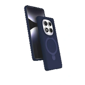 CPT05 Xiaomi Redmi Note 14 Pro 5G Regal Magsafe Standlı Kapak - Lacivert