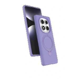 CPT05 Xiaomi Redmi Note 14 Pro 5G Regal Magsafe Standlı Kapak - Lila