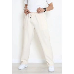 Dabıl Beli Lastikli Baggy Erkek Pantolon Bej - 71219.1937.