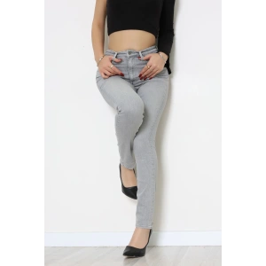 Dar Paça Kot Pantolon Gri - 31896.1904.