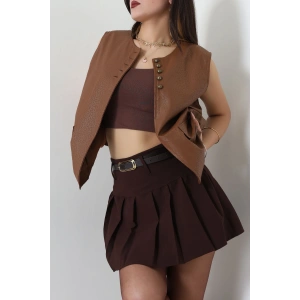 Deri Yelek Kahve - 8736.2126.