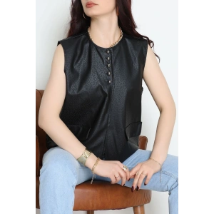 Deri Yelek Siyah - 8736.2126.