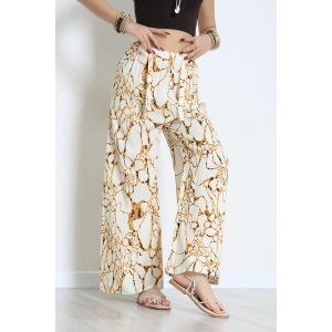 Desenli Dokuma Pantolon Beyazgold - 12333.1095.