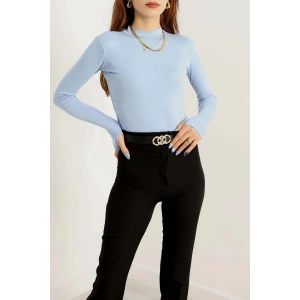 Dik Yaka Parmak Geçmeli Viskon Body Bebemavi - 40076.599.