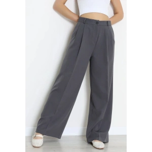 Double Kumaş Palazzo Pantolon Antrasit - 90158.1920.