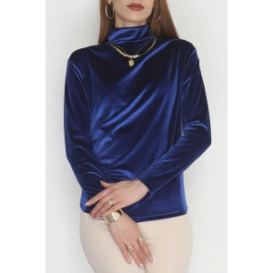 Drape Detaylı Kadife Bluz Saks - 42664.1949.