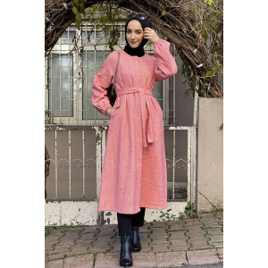 Düğmeli Kaşe Kap Somon