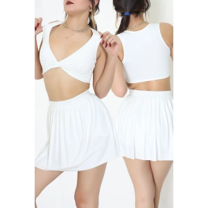 Düğümlü Kaplı Büstiyer Ekru - 9047.125.