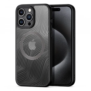 Dux Ducis iPhone 15 Pro Aimo Series MagSafe Premium Buzlu Sert PC-TPU Kılıf-(1903)