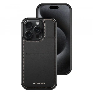 Dux Ducis iPhone 15 Pro Rafi Series MagSafe Premium Deri Kılıf-(1903)