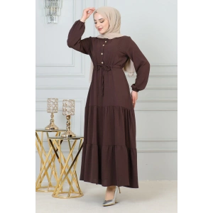 Elbise koyu kahvrengi 201