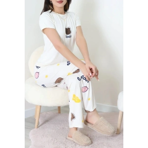 Enjeksiyon Baskı Milan Kumaş Pijama Takımı Bejayı - 630.1287.