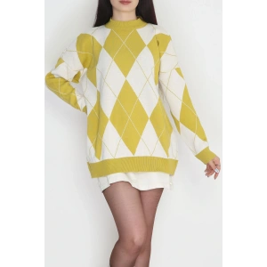 Etnik Desen Triko Yağyeşililatte - 3038.1577.