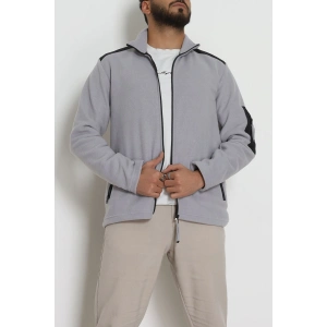 Fermuar Detaylı Erkek Polar Sweat Gri - 42820.1937.